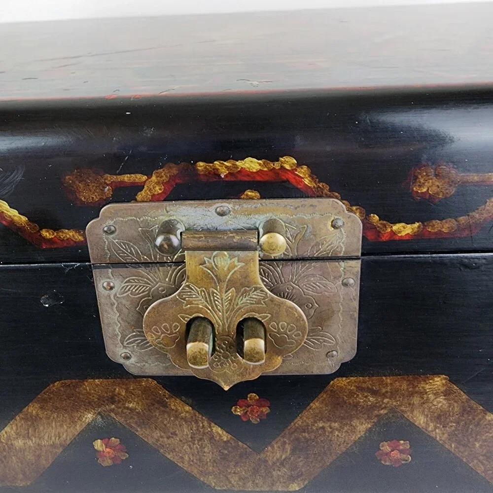 Castillian Imports Large Decorative Hinged Wooden Box